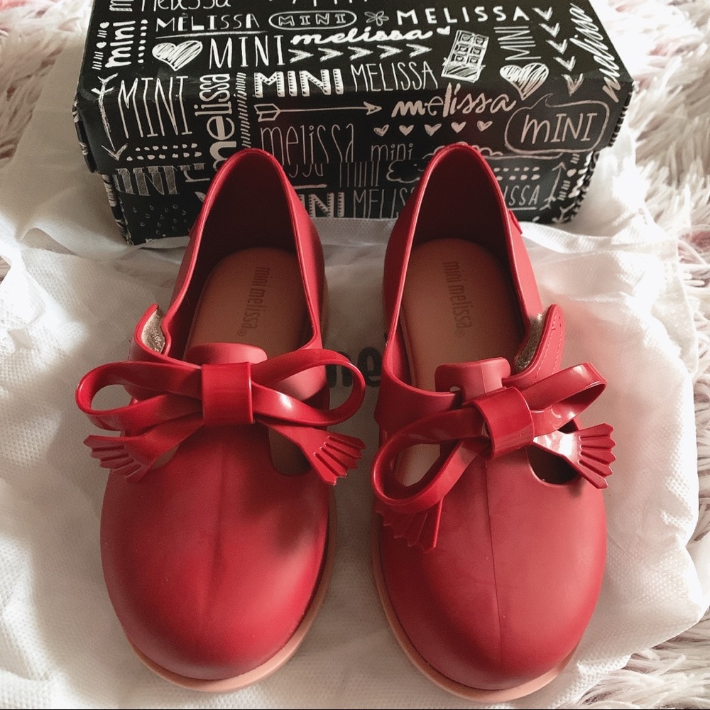 NWT Mini Melissa ‘Classic Baby’ Bow shoes sz 9